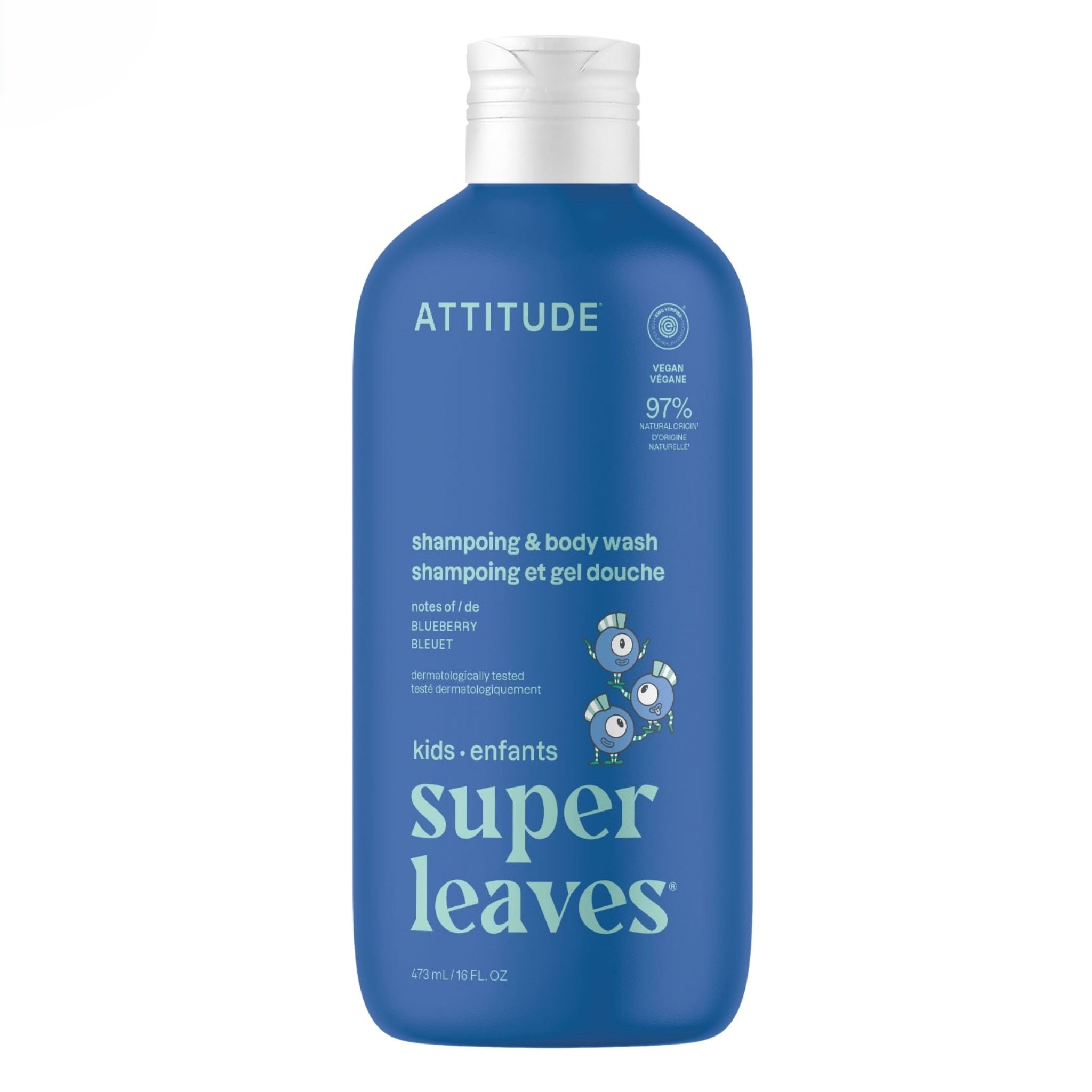 Attitude 2in1 Shampoo Blueberry 473ml - Nature's Source Inc