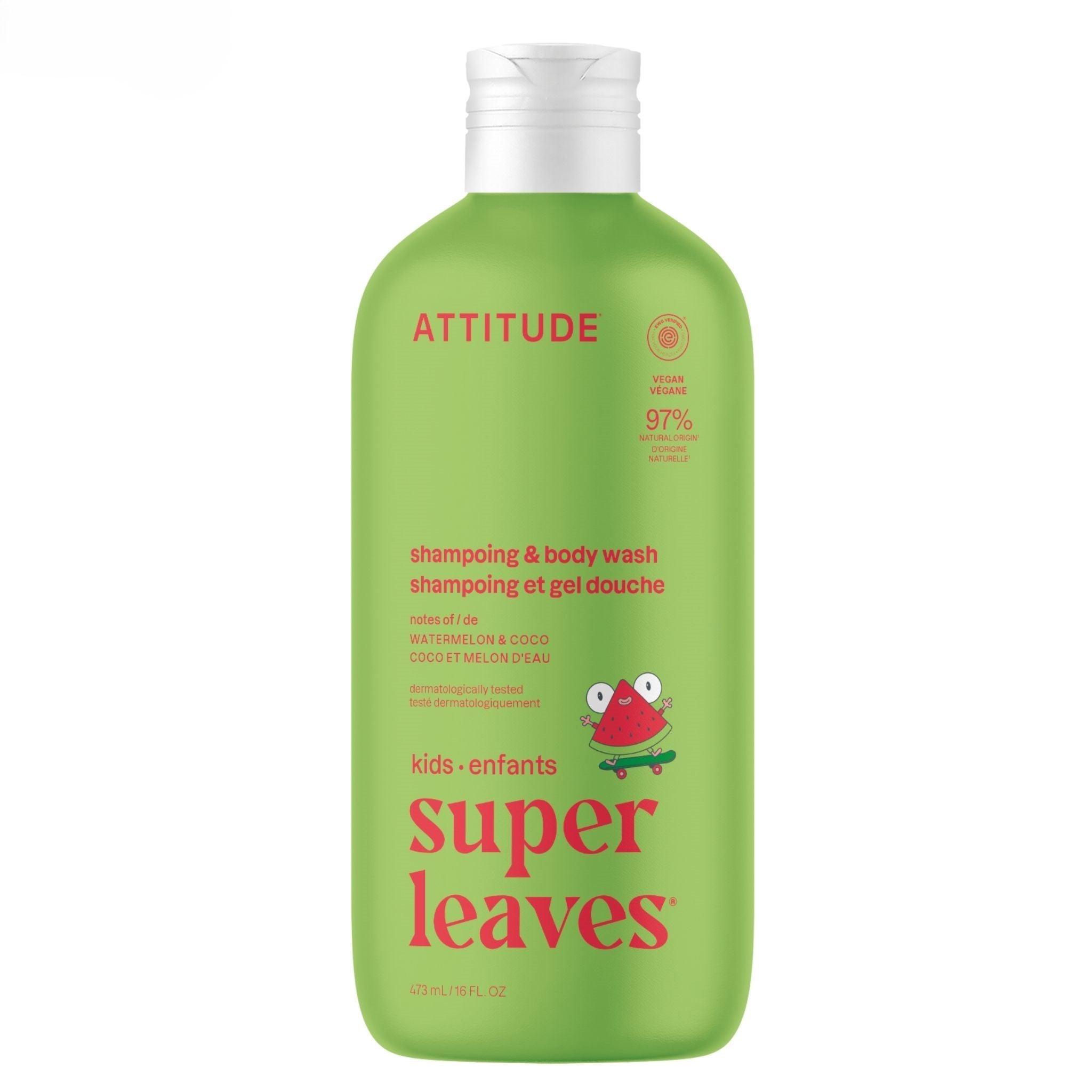 Attitude 2in1 Shampoo Watermelon & Coco 473ml - Nature's Source Inc