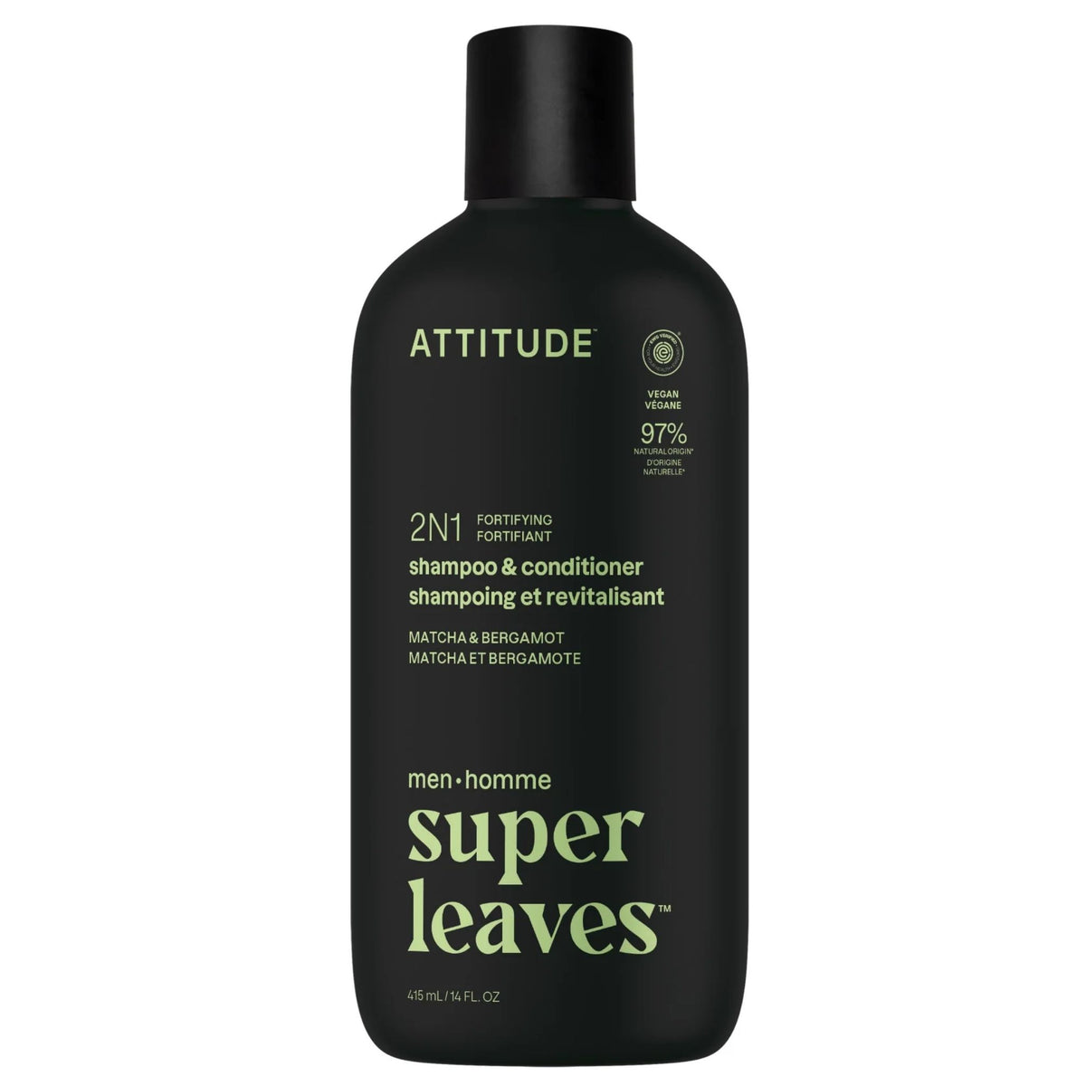 Attitude 2 - in - 1 Men's Fortifying Shampoo & Conditioner 415ml - Nature's Source Inc