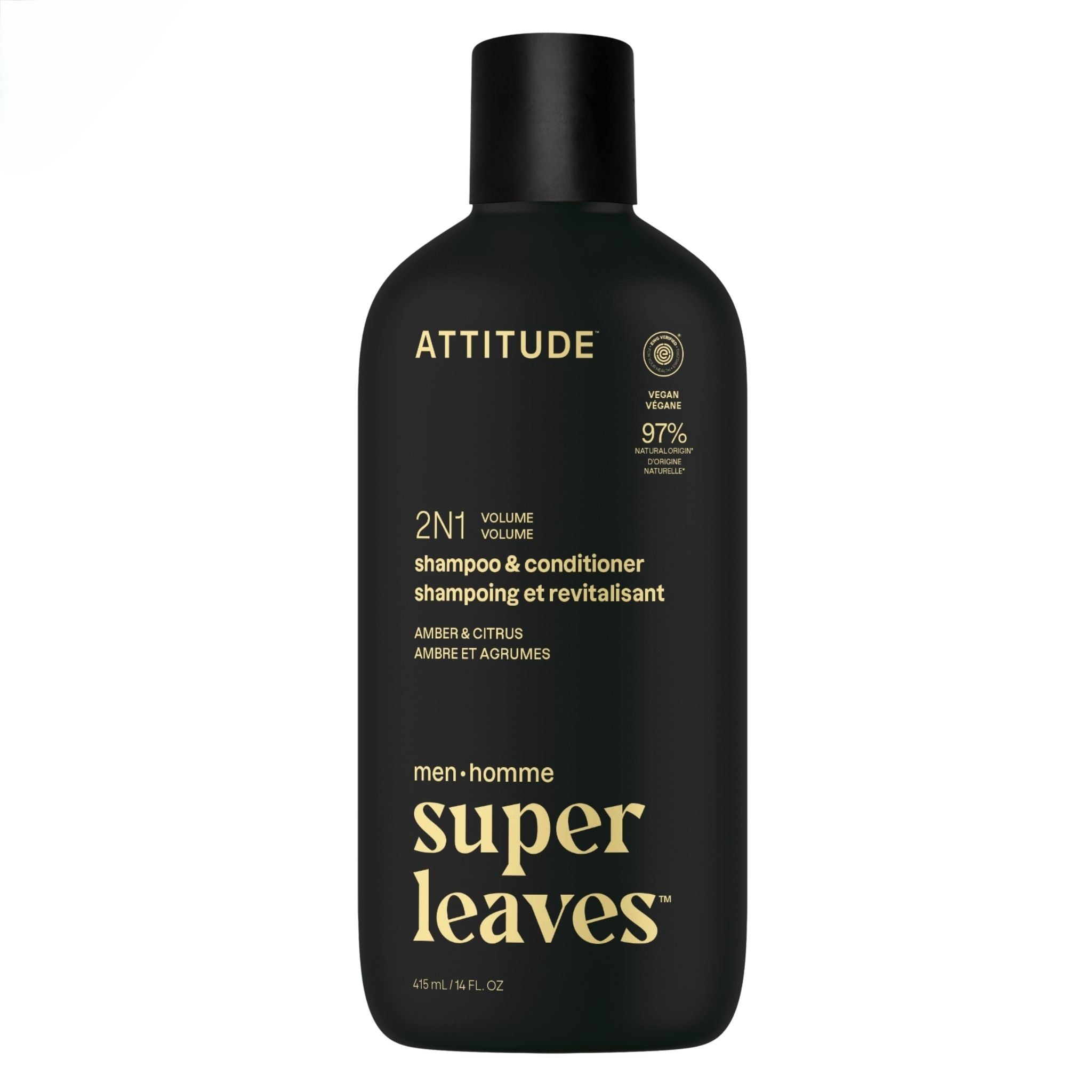 Attitude 2 - in - 1 Men's Volumizing Shampoo & Conditioner 415ml - Nature's Source Inc