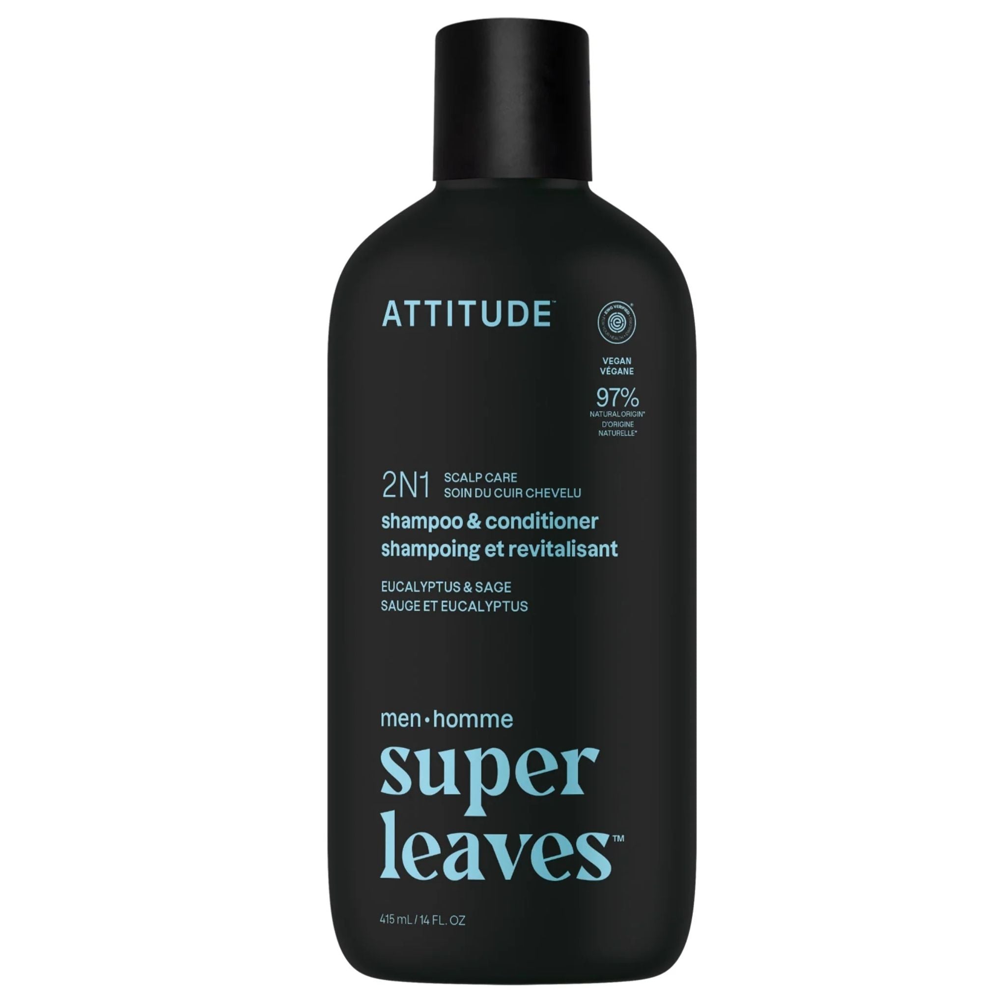 Attitude 2 - in - 1 Men's Scalp Care Shampoo & Conditioner 415ml - Nature's Source Inc