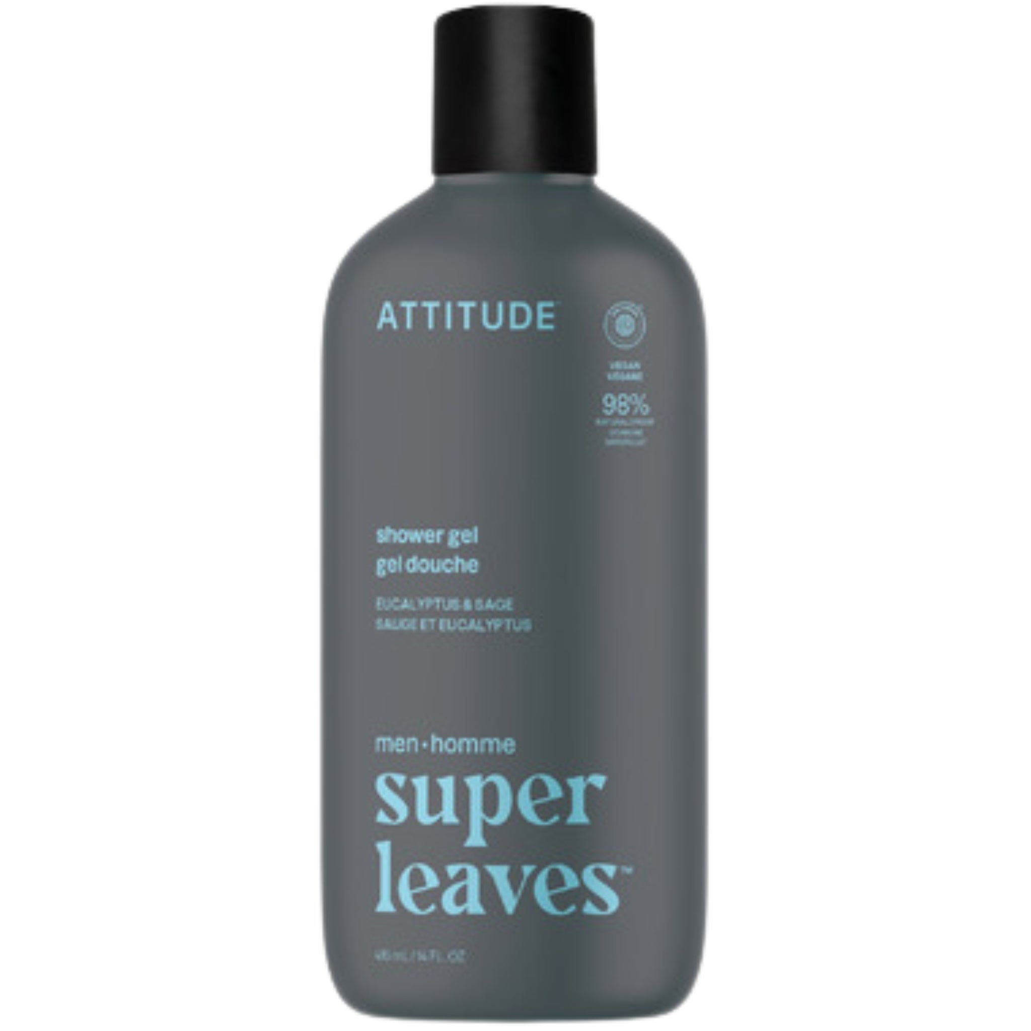 Attitude Men's Shower Gel Eucalyptus & Sage 415ml - Nature's Source Inc