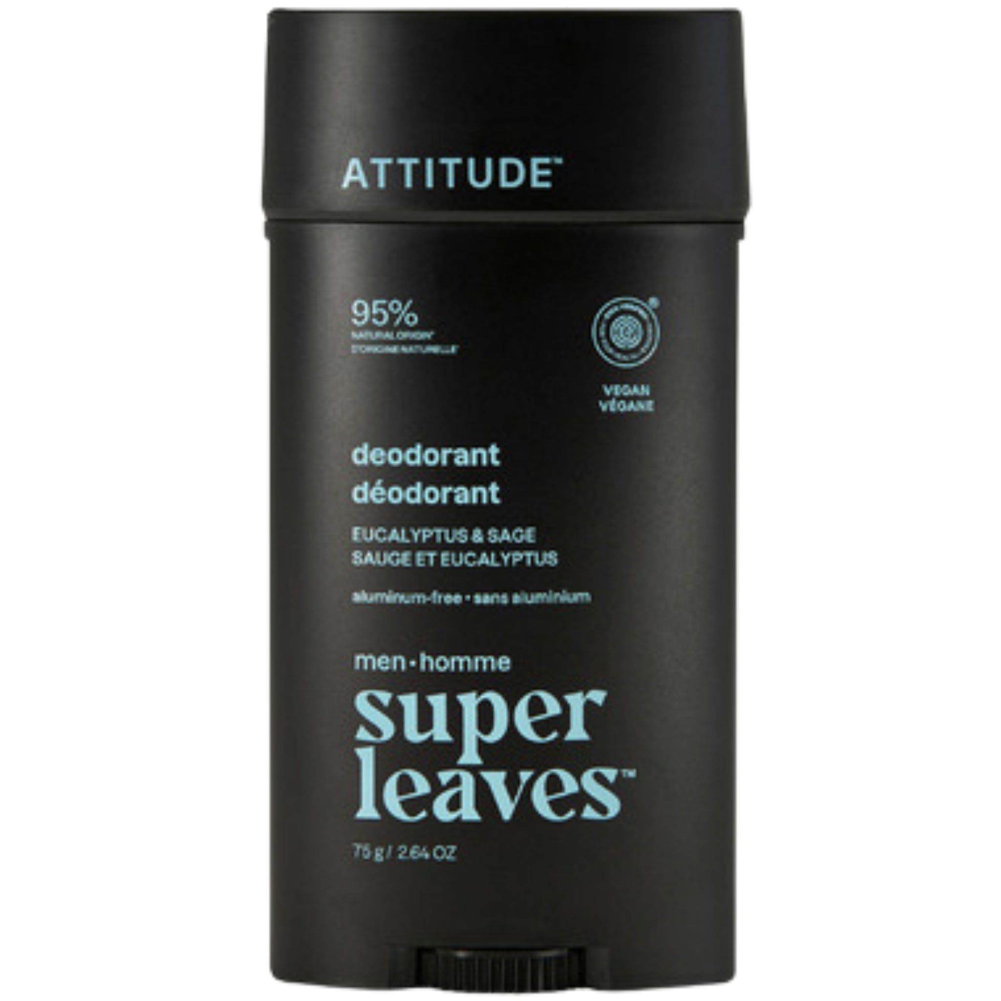 Attitude Men's Deodorant Eucalyptus & Sage 75g - Nature's Source Inc