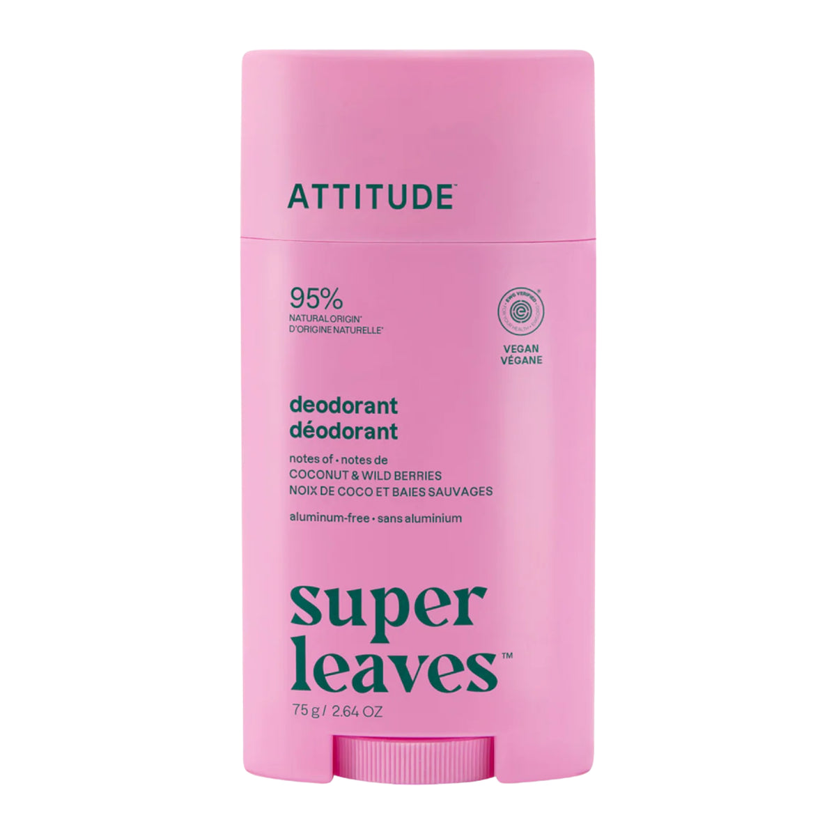 Attitude Deodorant Coconut & Berries 75g - Nature's Source Inc