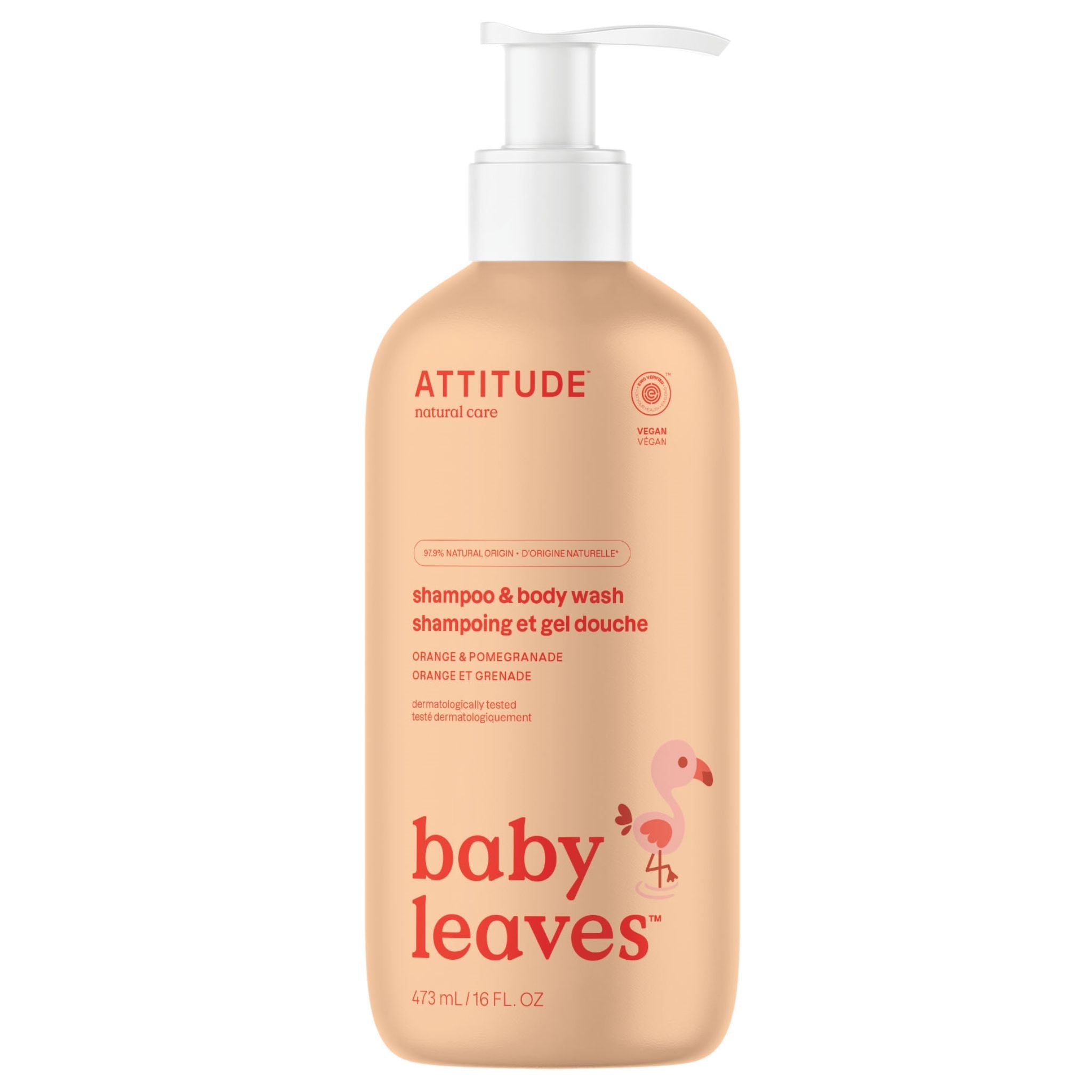 Attitude 2in1 Shampoo Orange Pomegranate 473ml - Nature's Source Inc