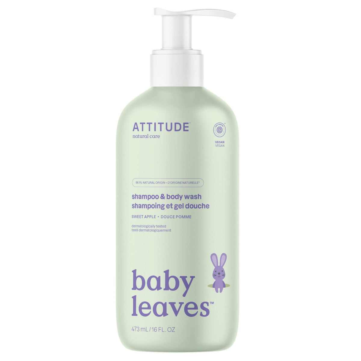 Attitude 2in1 Shampoo Sweet Apple 473ml - Nature's Source Inc