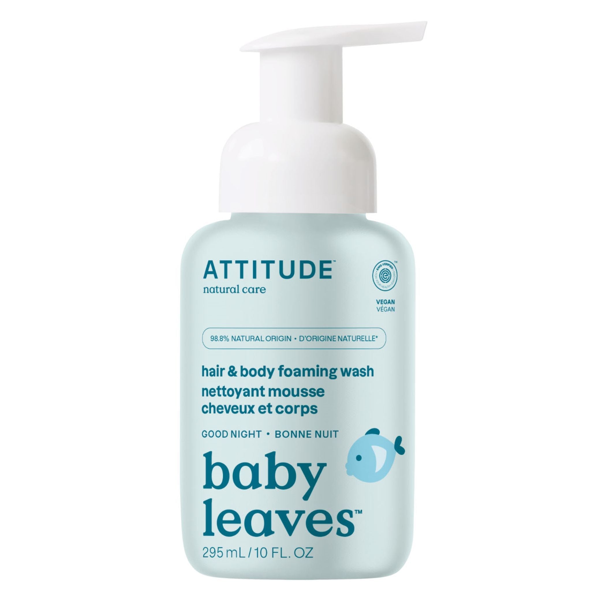 Attitude 2in1 Foaming Wash Good Night 295ml - Nature's Source Inc