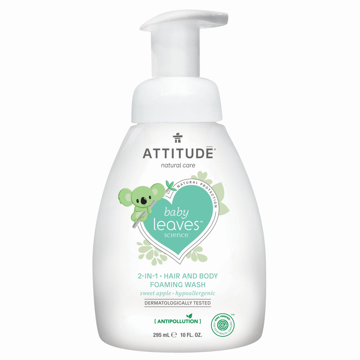 Attitude 2in1 Foaming Wash Sweet Apple 295ml - Nature's Source Inc