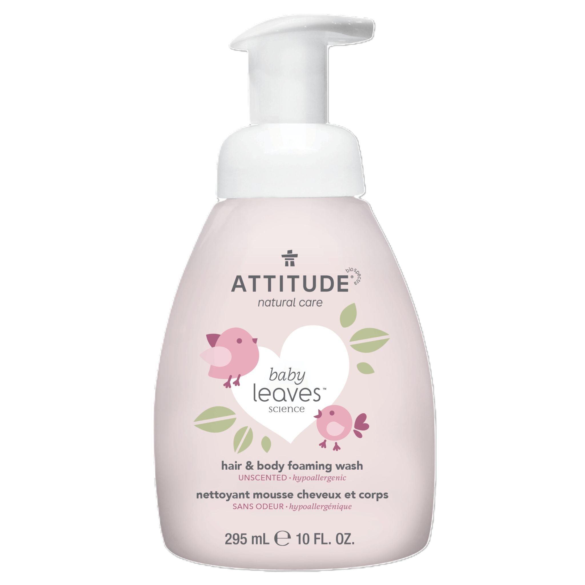 Attitude 2in1 Foaming Wash Fragrance Free 295ml - Nature's Source Inc