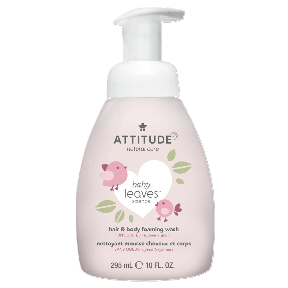 Attitude 2in1 Foaming Wash Fragrance Free 295ml - Nature's Source Inc