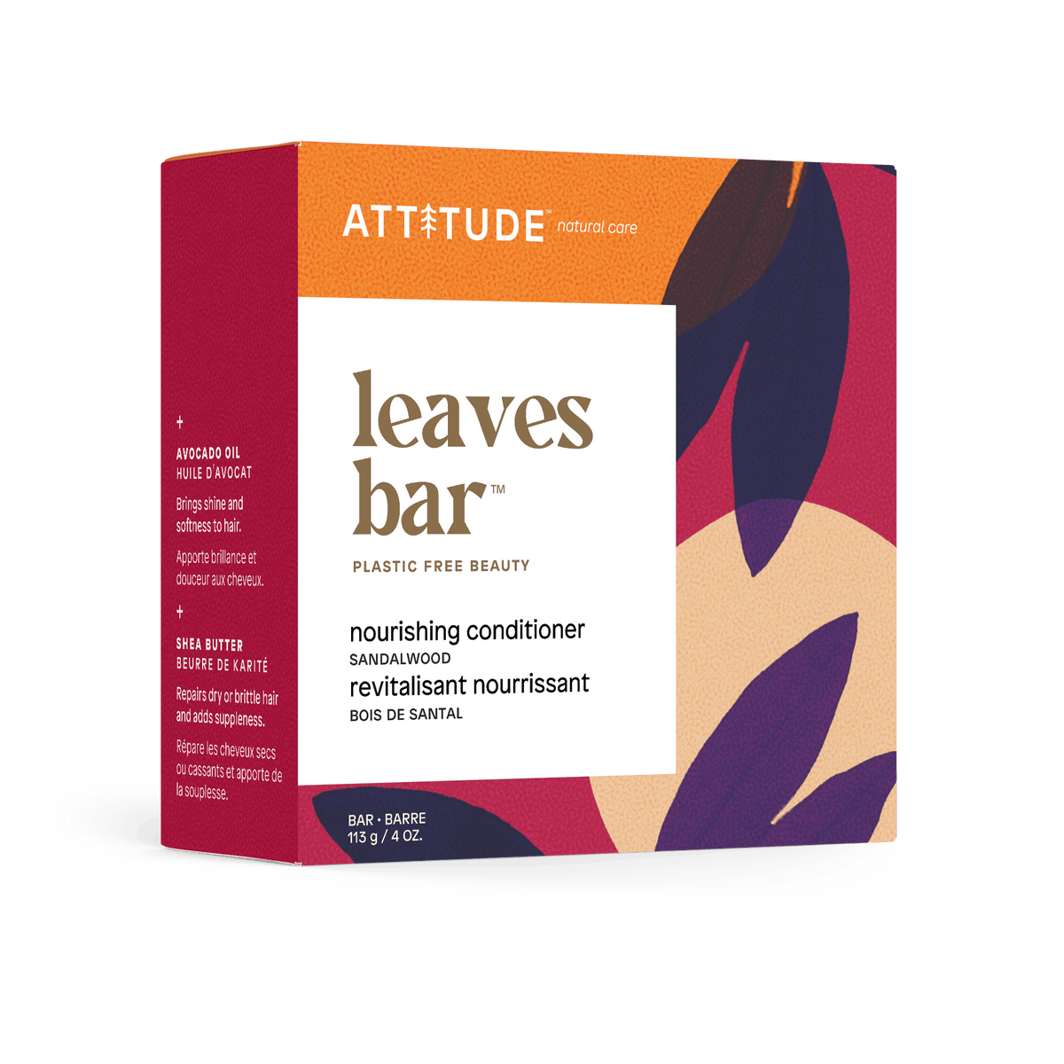 Attitude Conditioner Bar Nourish Sandalwood 113g