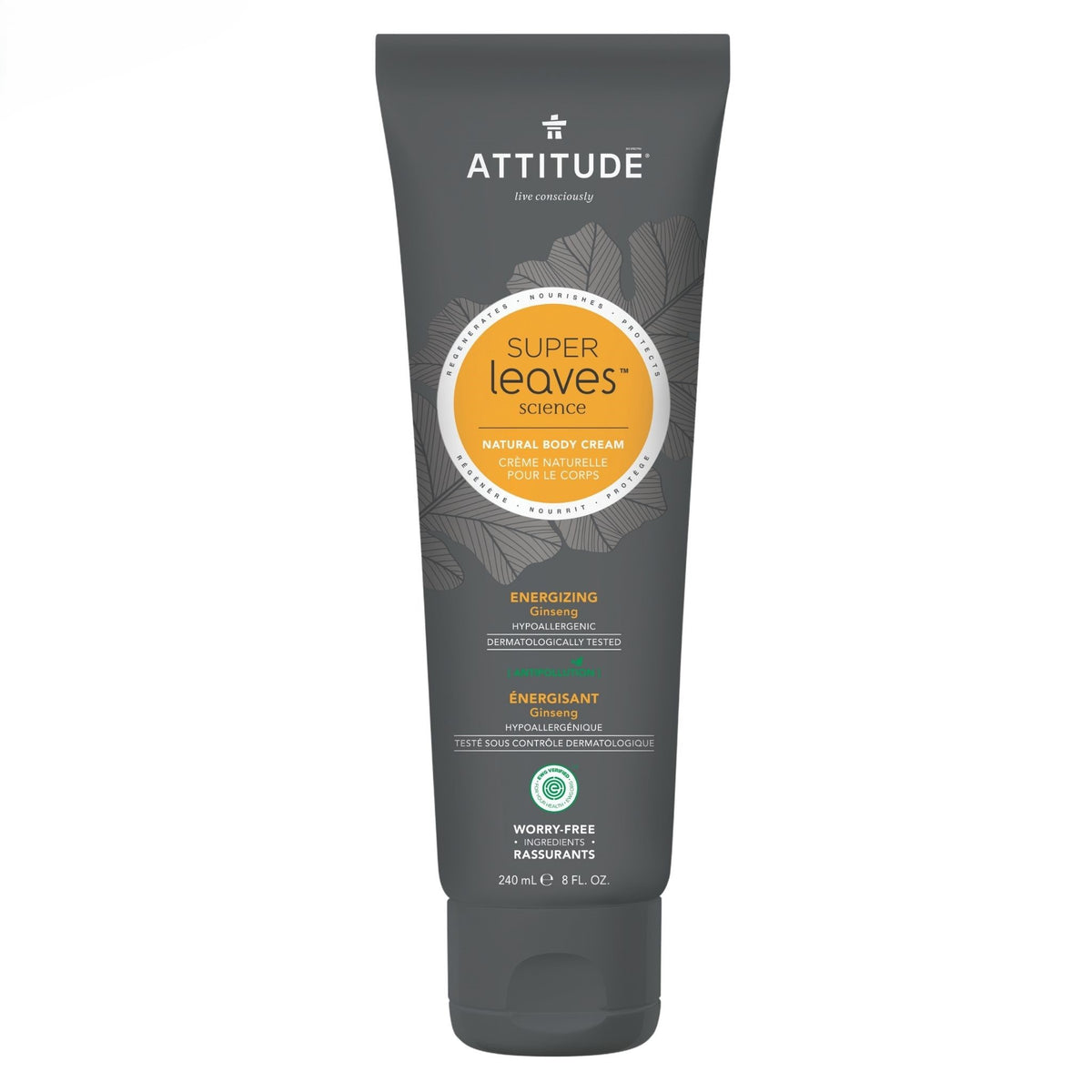 Attitude Men's Body Cream Energizing 240ml - Nature's Source Inc