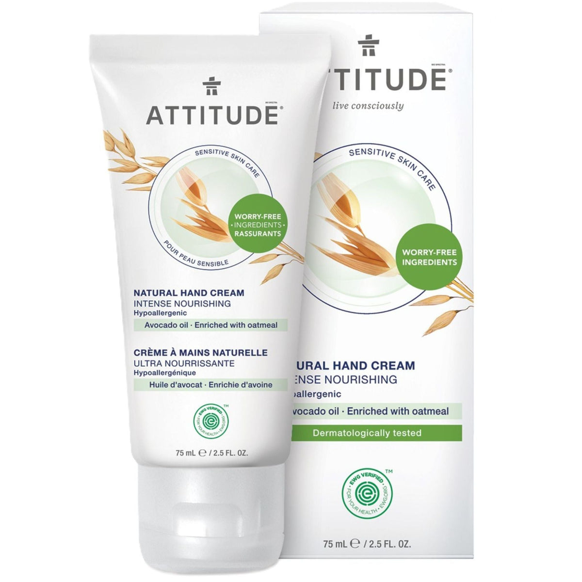 Attitude Hand Cream Avocado 75ml - Nature's Source Inc