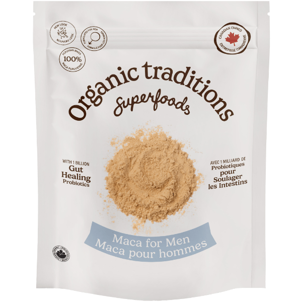Organic Traditions Maca for Men with Probiotics - 150g - Nature's Source Inc