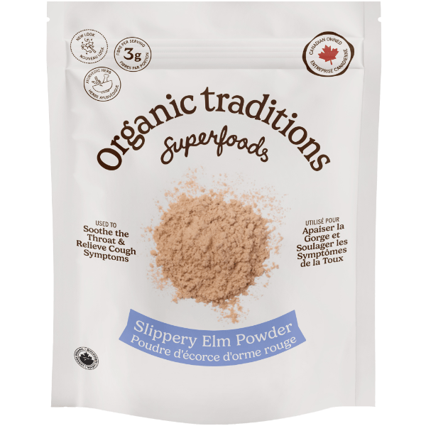 Organic Traditions Slippery Elm Bark Powder - 200g - Nature's Source Inc