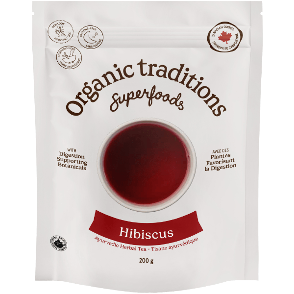 Organic Traditions Hibiscus Tea - 200g - Nature's Source Inc