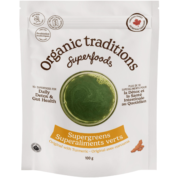 Organic Traditions Probiotic Super Greens (100g) - Nature's Source Inc