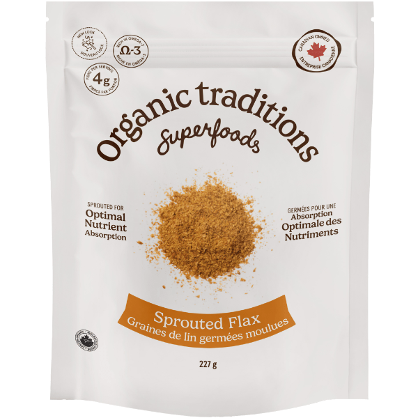 Organic Traditions Sprouted Flax Seed Powder - 227g - Nature's Source Inc