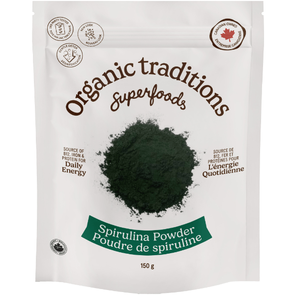 Organic Traditions Spirulina Powder - 150g - Nature's Source Inc