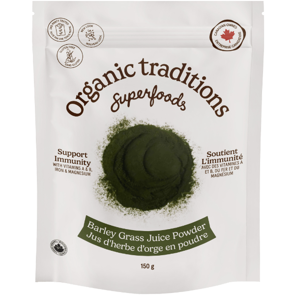 Organic Traditions Barley Grass Juice Powder - 150g - Nature's Source Inc