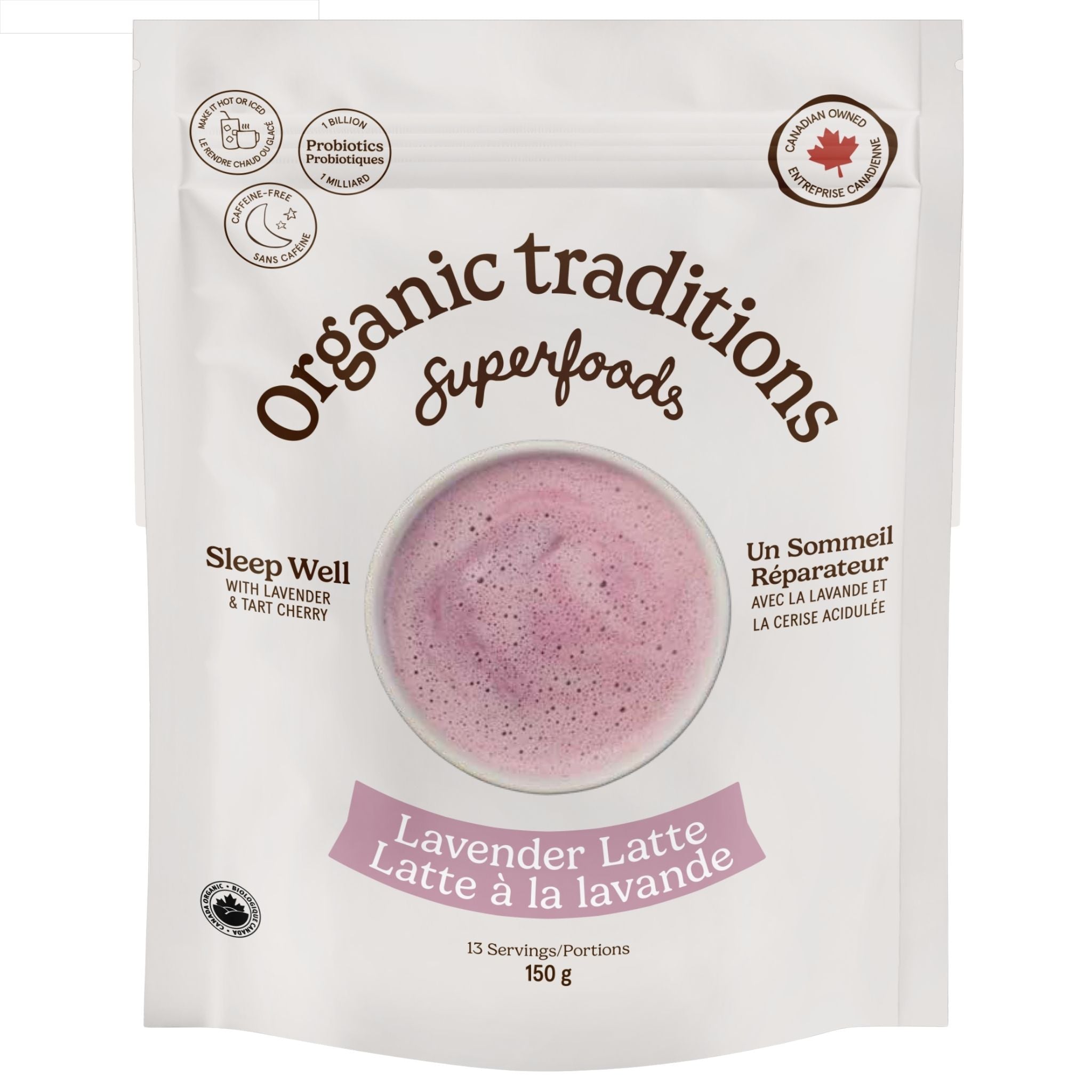Organic Traditions Lavender Dream Latte 150g - Nature's Source Inc