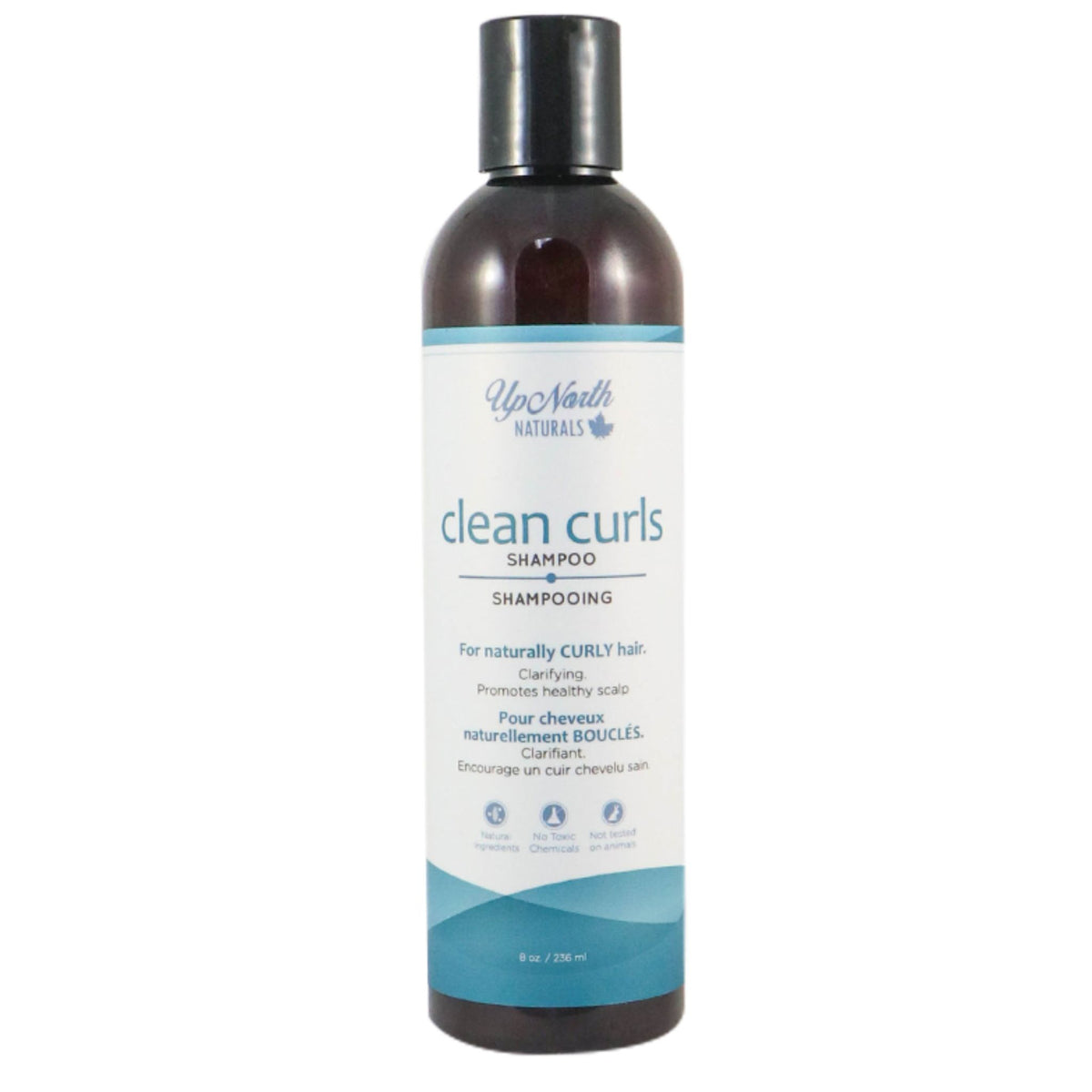 Up North Naturals Clean Curls Shampoo 236ml - Hair Cleanser for Curly Hair, Removes Dirt, Possesses Antibacterial and Anti - inflammatory Properties, Prevents Hair Fall and Dandruff - Nature's Source Inc