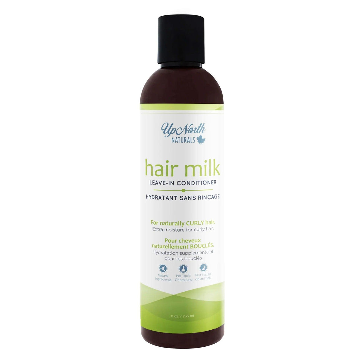 Up North Naturals Leave-In Hair Milk Conditioner 236ml - Nourishes Curly Hair, Provides Shine and Definition to Curls, Versatile Stay-In Conditioner