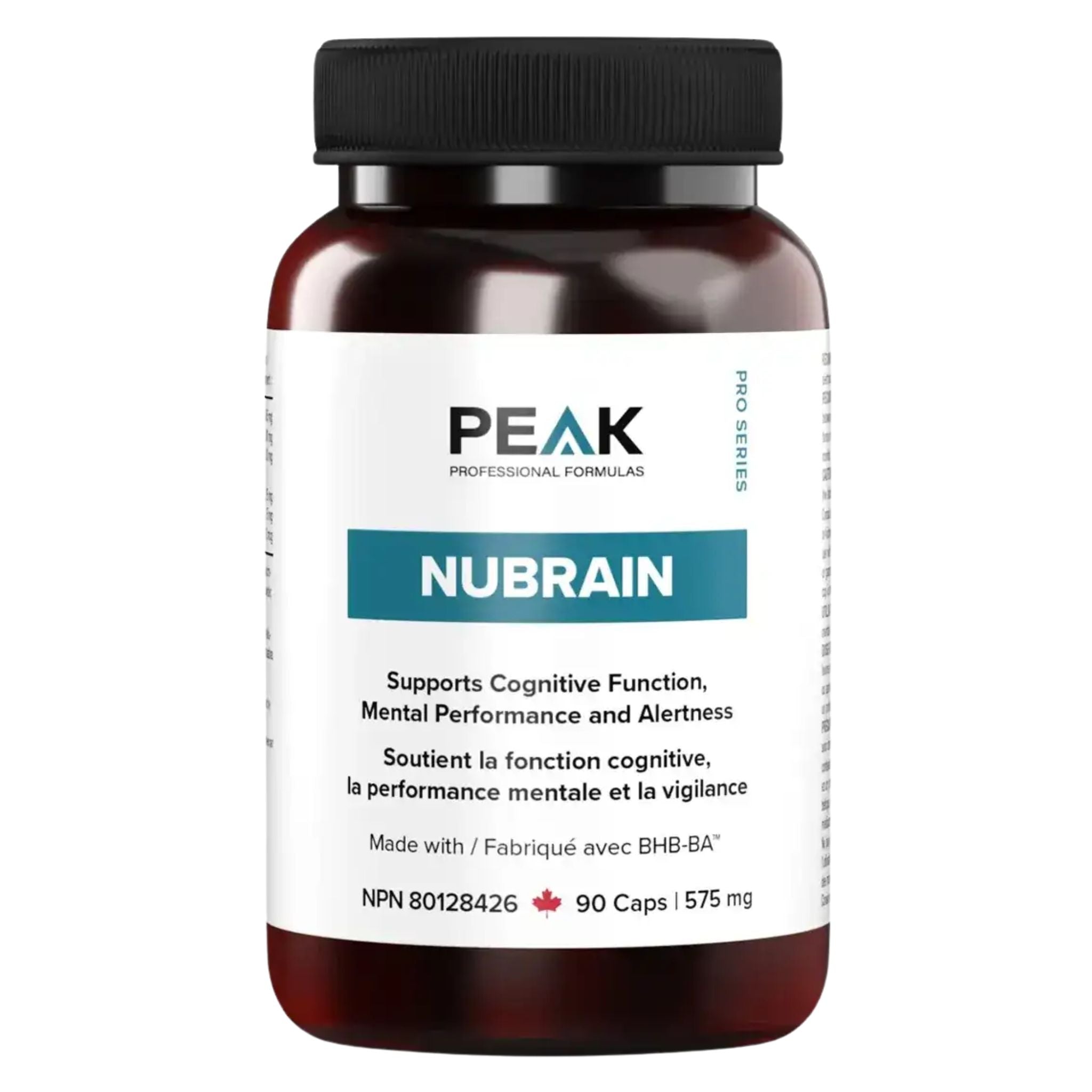 Peak Professional Formulas NuBrain BHB - BA 90 Capsules - Nature's Source Inc