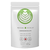 Matcha Ninja Superfood Matcha Latte 100g - Super Soluble Hot or Cold Brew, Smooth, Refined Sugar Free, No Added Dextrins, Pure Organic Matcha Ninja - Nature's Source Inc