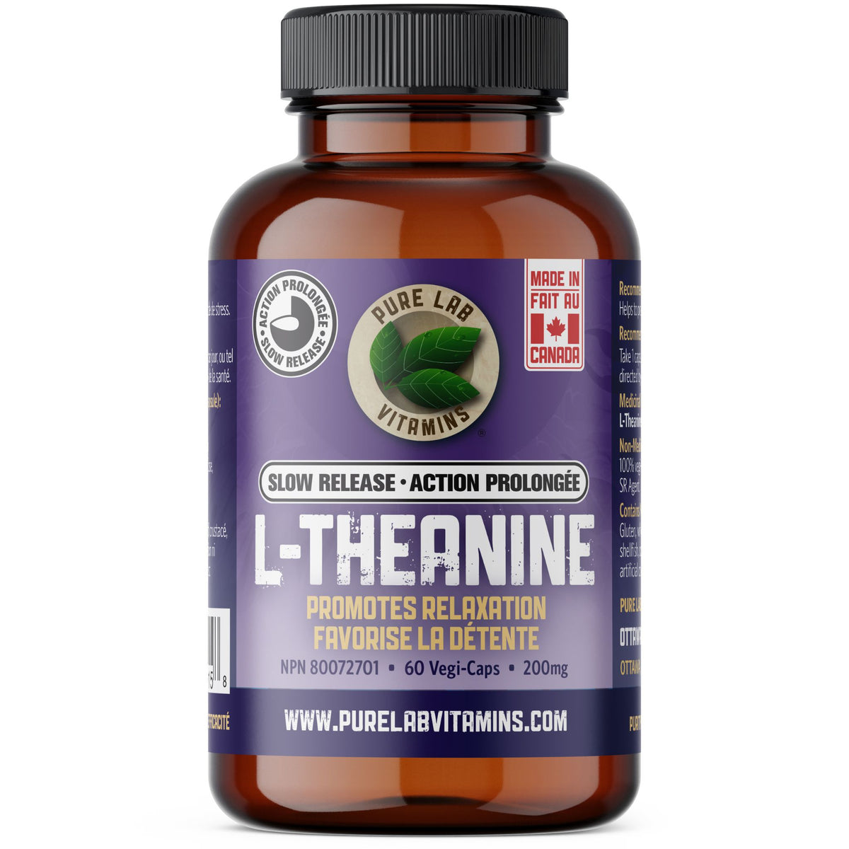 Pure Lab Vitamins L-Theanine SR 200mg