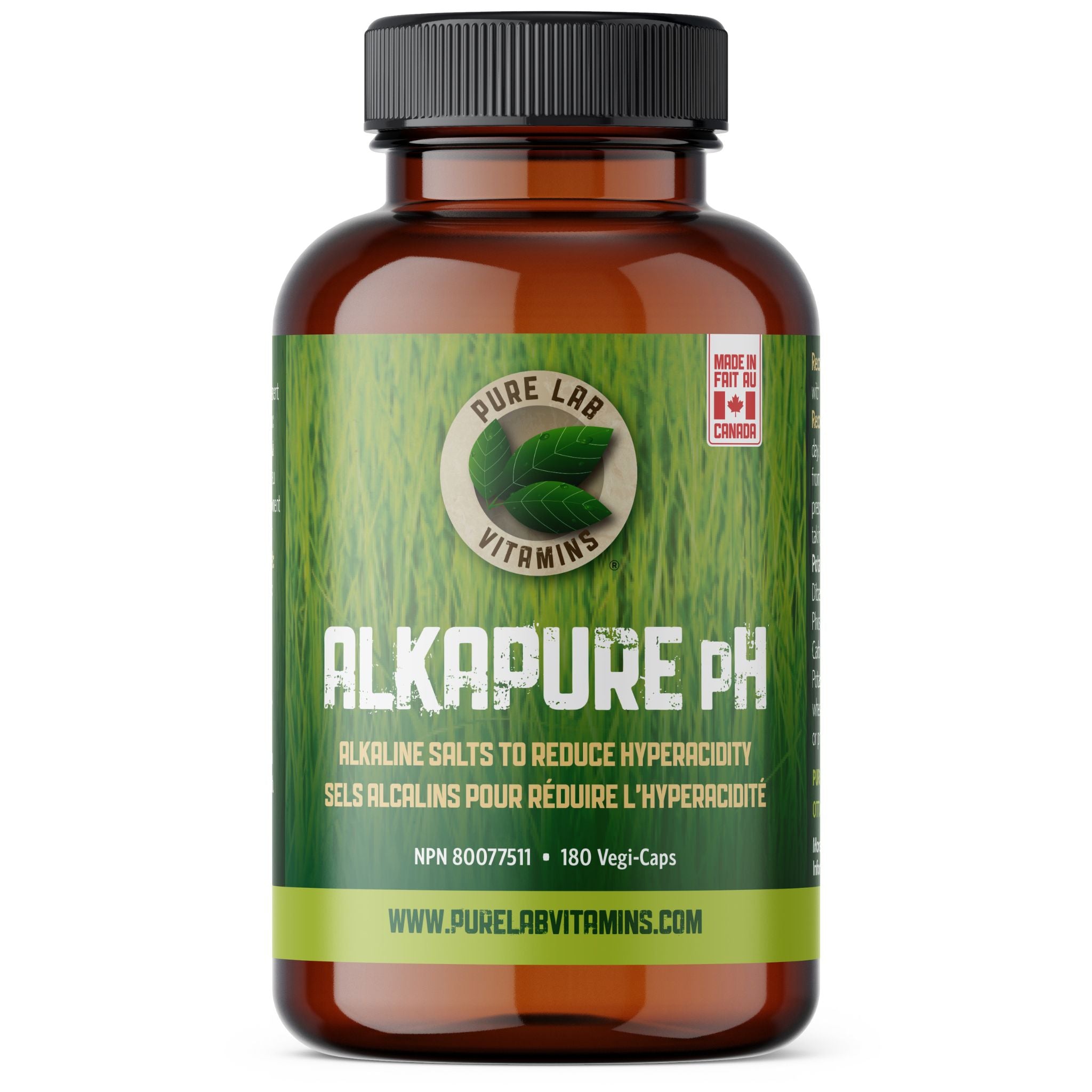 PURE LAB Vitamins AlkaPure pH 180vc - Nature's Source Inc