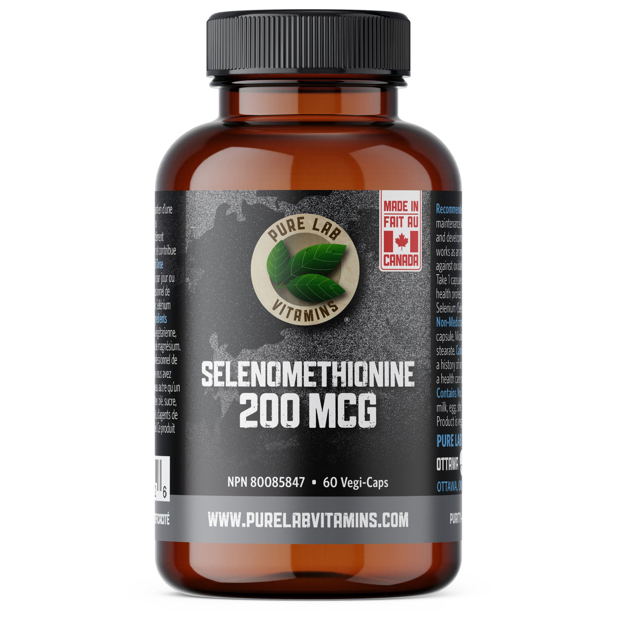 Pure Lab Selenomethionine 200mcg 60ct