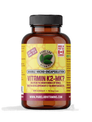 Pure Lab Vitamin K2-MK7 120mcg, 90 Vegan Caps - Superior Absorption of MK-7 in Double Micro-Encapsulated, Soy-Free Formula