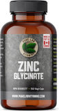 PURE LAB Zinc Glycinate 150 Vegan Capsule - Enhanced Immune Function, Supports Cardiovascular System and Digestive System - Nature's Source Inc