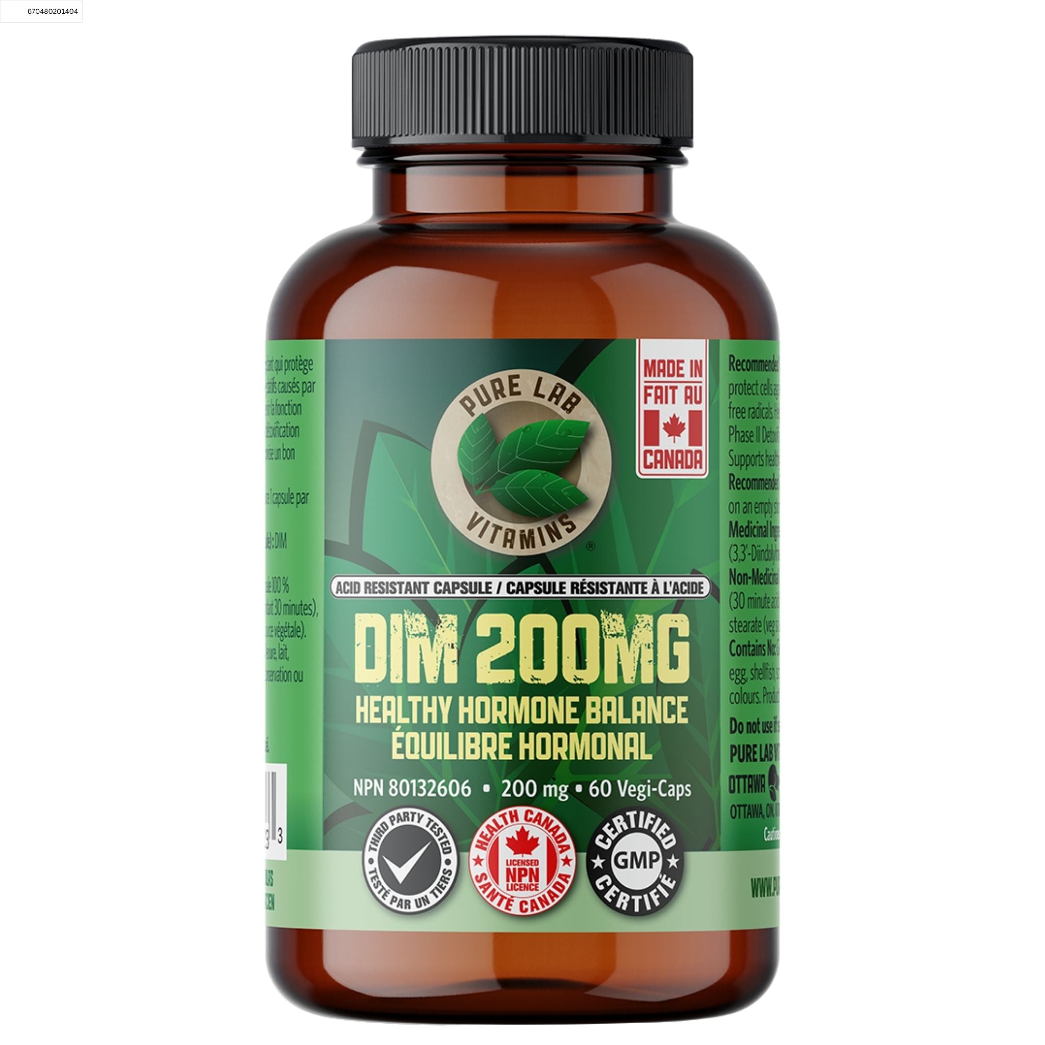 Pure Lab DIM 60 Vegetable Capsules - Nature's Source Inc