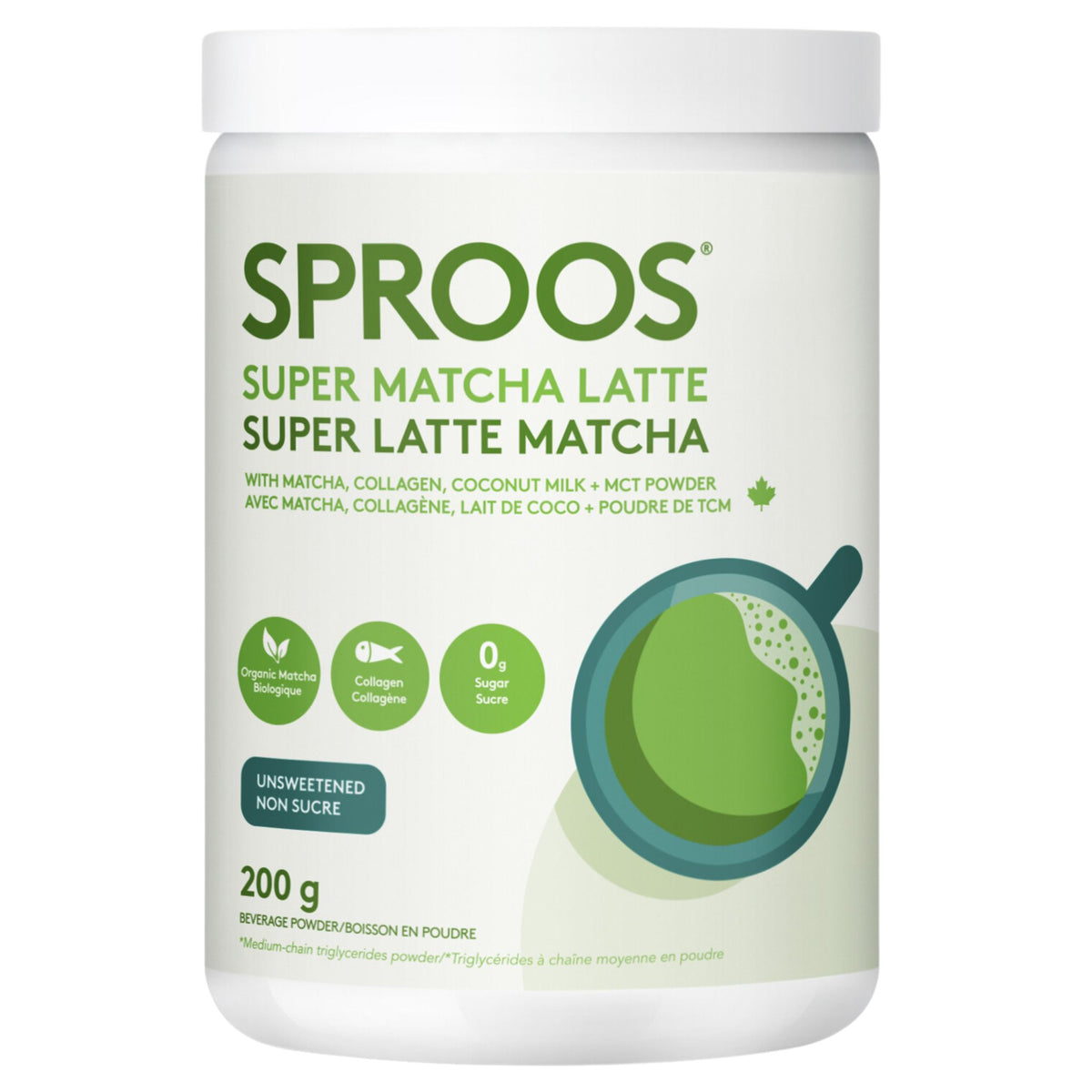 Sproos Super Matcha Latte 200g - Nature's Source Inc