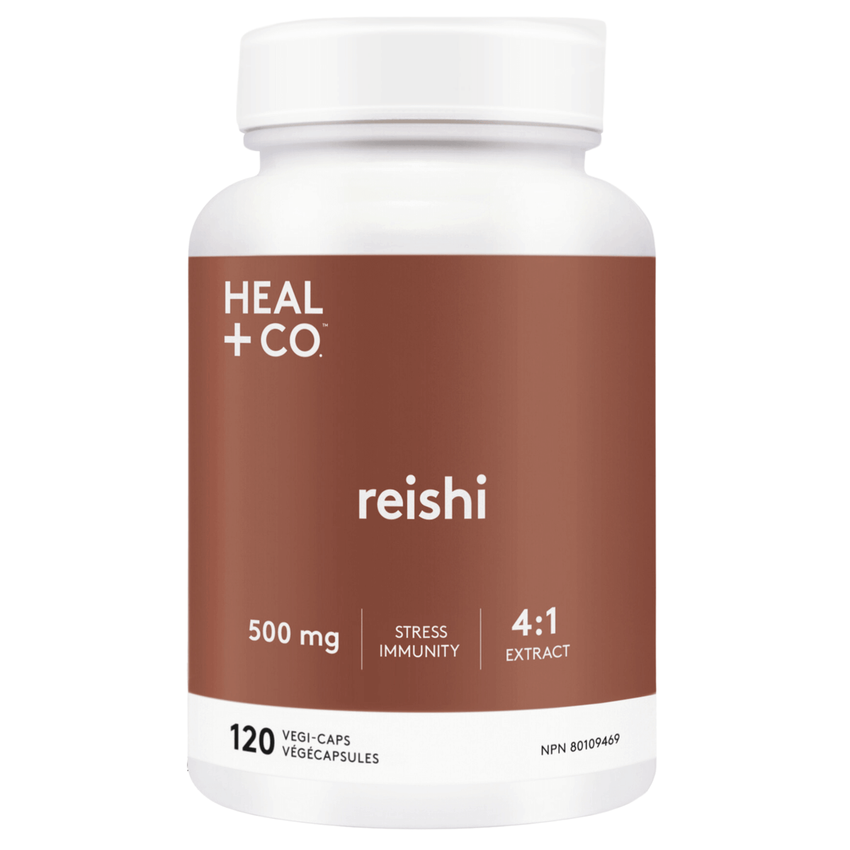 Heal + Co. Reishi 500mg 120 Vegetarian Capsules