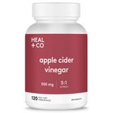 Heal + Co. Apple Cider Vinegar 500mg 120 Vegetarian Capsules - Nature's Source Inc