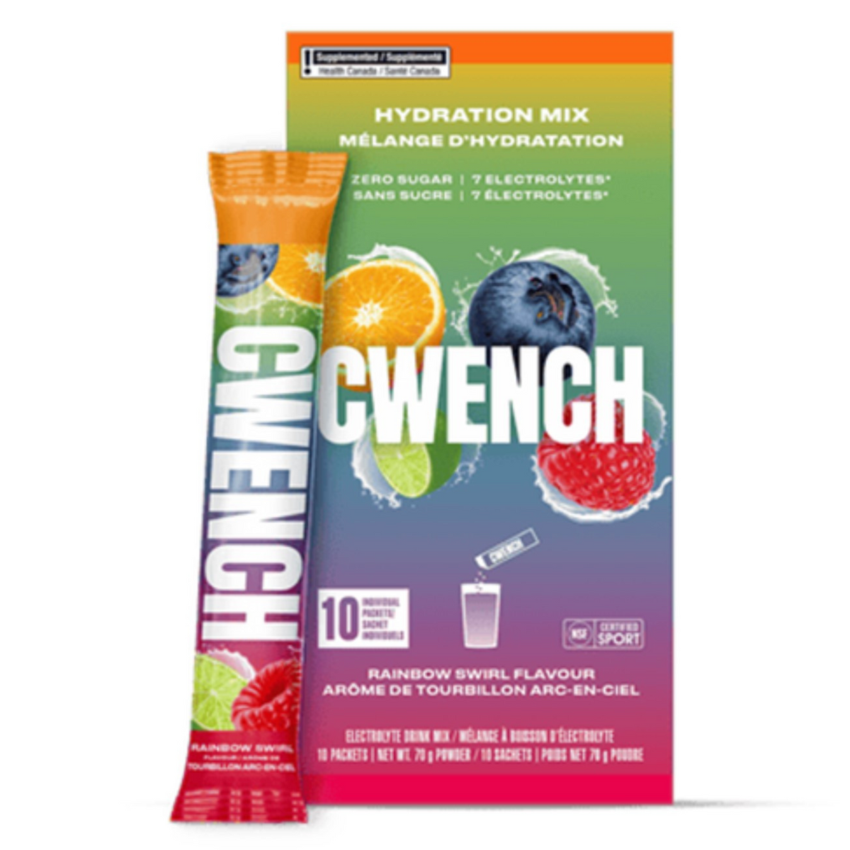 Cwench Hydration Mix Rainbow Swirl 10ct