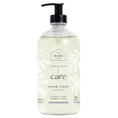 Bare Home Hand Soap Glass Bottle Lavender+Sage 476ml