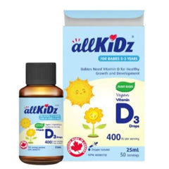 Allkidz Naturals Vegan Vitamin D3 Drops 25ml