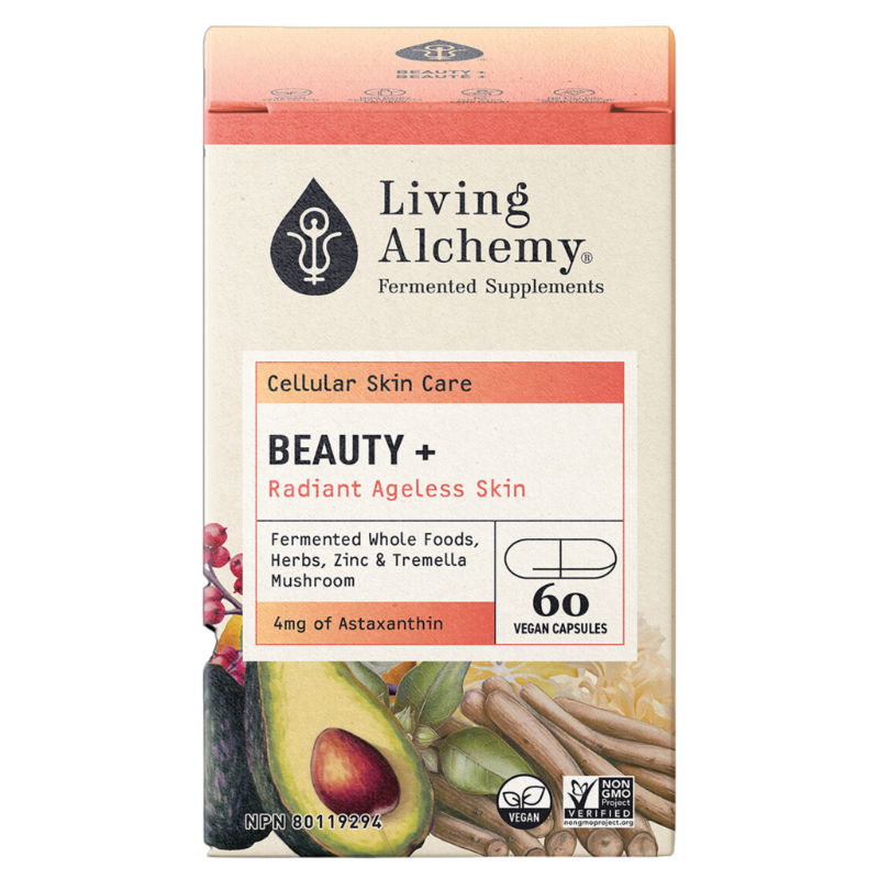 Living Alchemy Beauty+ 60 Vegan Capsules - Cellular Radiant Ageless Skincare, Supports Premature Aging, Youthful Complexion, Promotes Connective Tissue Formation, Strengthens Hair And Nails