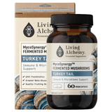 Living Alchemy MycoSynergy Fermented Mushrooms Turkey Tail 60 Vegan Capsules - Supports Microbiome And Gut Health, Promotes Healthy Immune Function, Aids In Overall Wellness, Fights Free Radical Damage - Nature's Source Inc