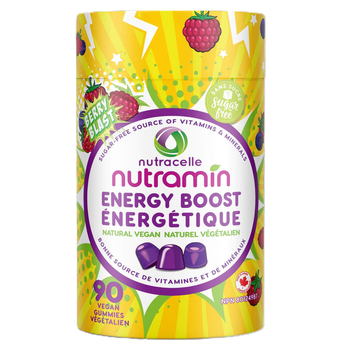 Nutramin Energy Boost Vitamins 90 Gummies - Energy Boost Vitamin Gummy, Boost Energy, Natural Way To Feel Energized And Confident, Non - Habit Forming, Promote Overall Well - Being - Nature's Source Inc