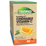 Certified Naturals PureWay - C 500mg Tangy Natural Orange Flavour 90 Chewable Tablets - Maintain Immune Function, Helps In Collagen Formation To Maintain Healthy Bones, Cartilage, Teeth And Gums, Provides Antioxidant Support - Nature's Source Inc