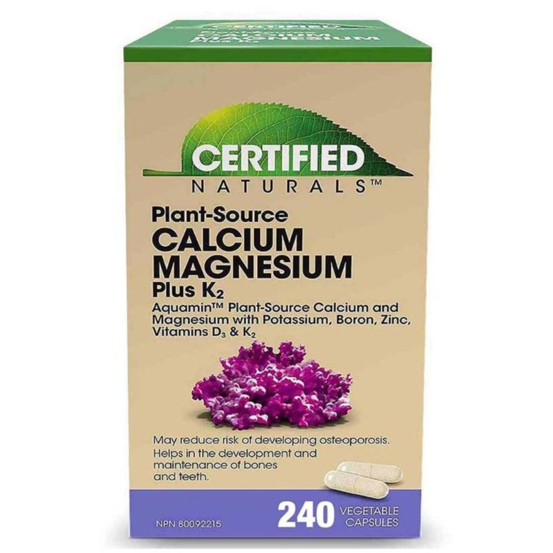 Certified Naturals Calcium Magnesium 240 Vegetable Capsules