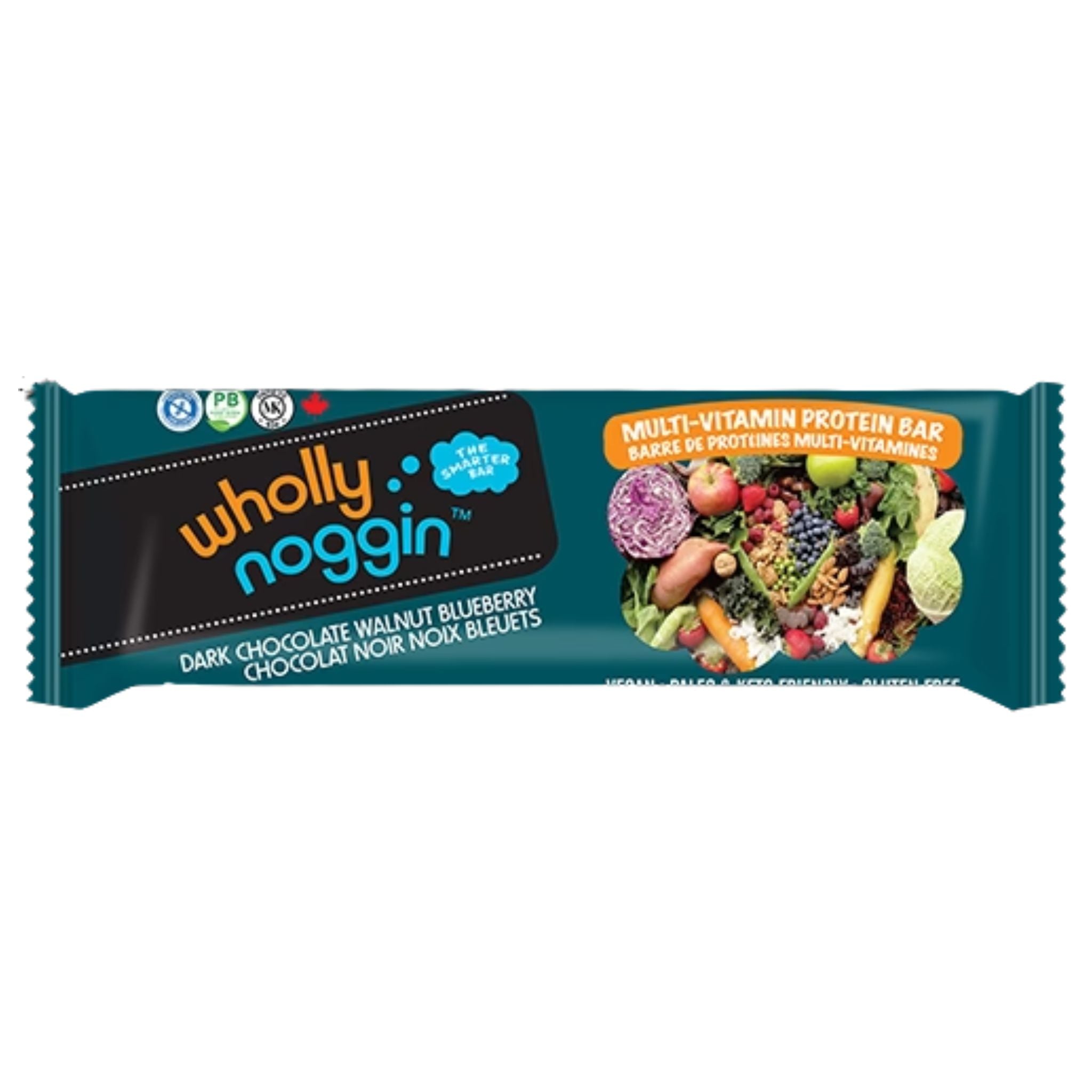 Wholly Noggin Chocolate Walnut Blueberry 50g - Nature's Source Inc