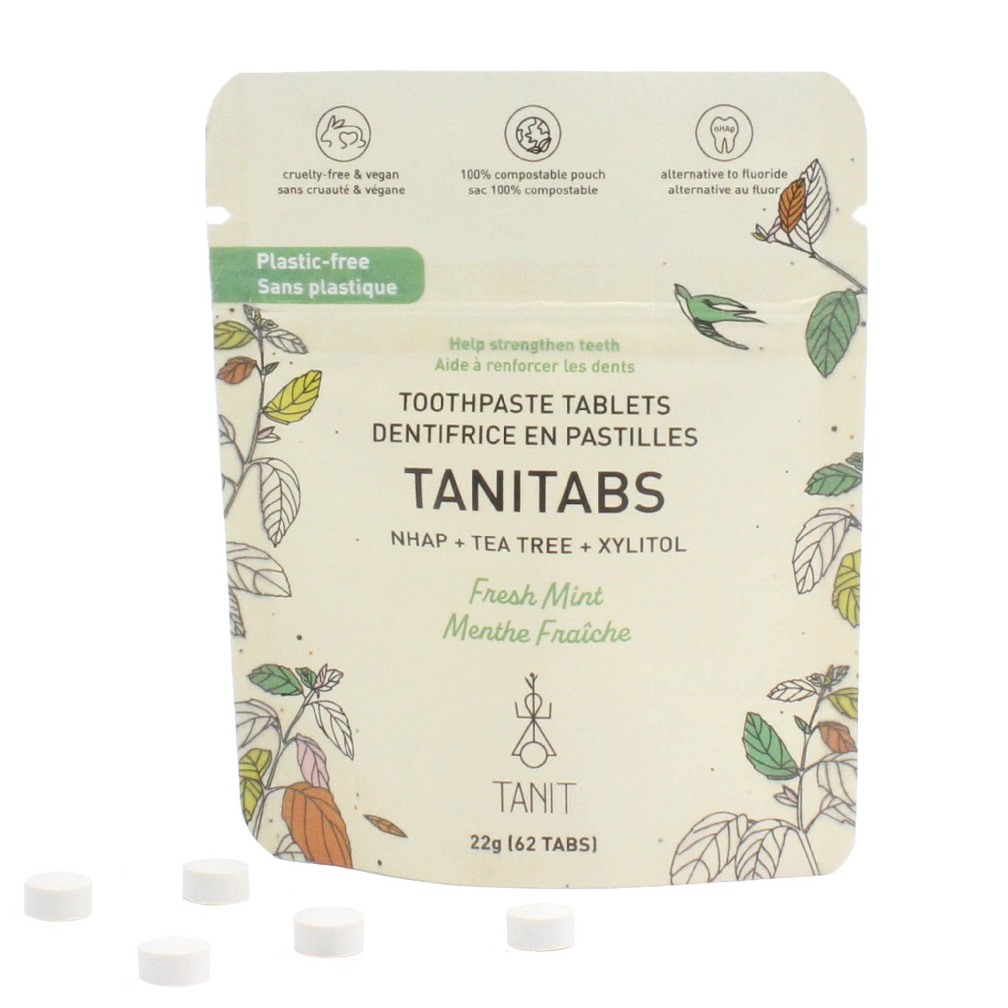 Tanit Toothpaste Fresh Mint Refill 62 Tablets - Nature's Source Inc