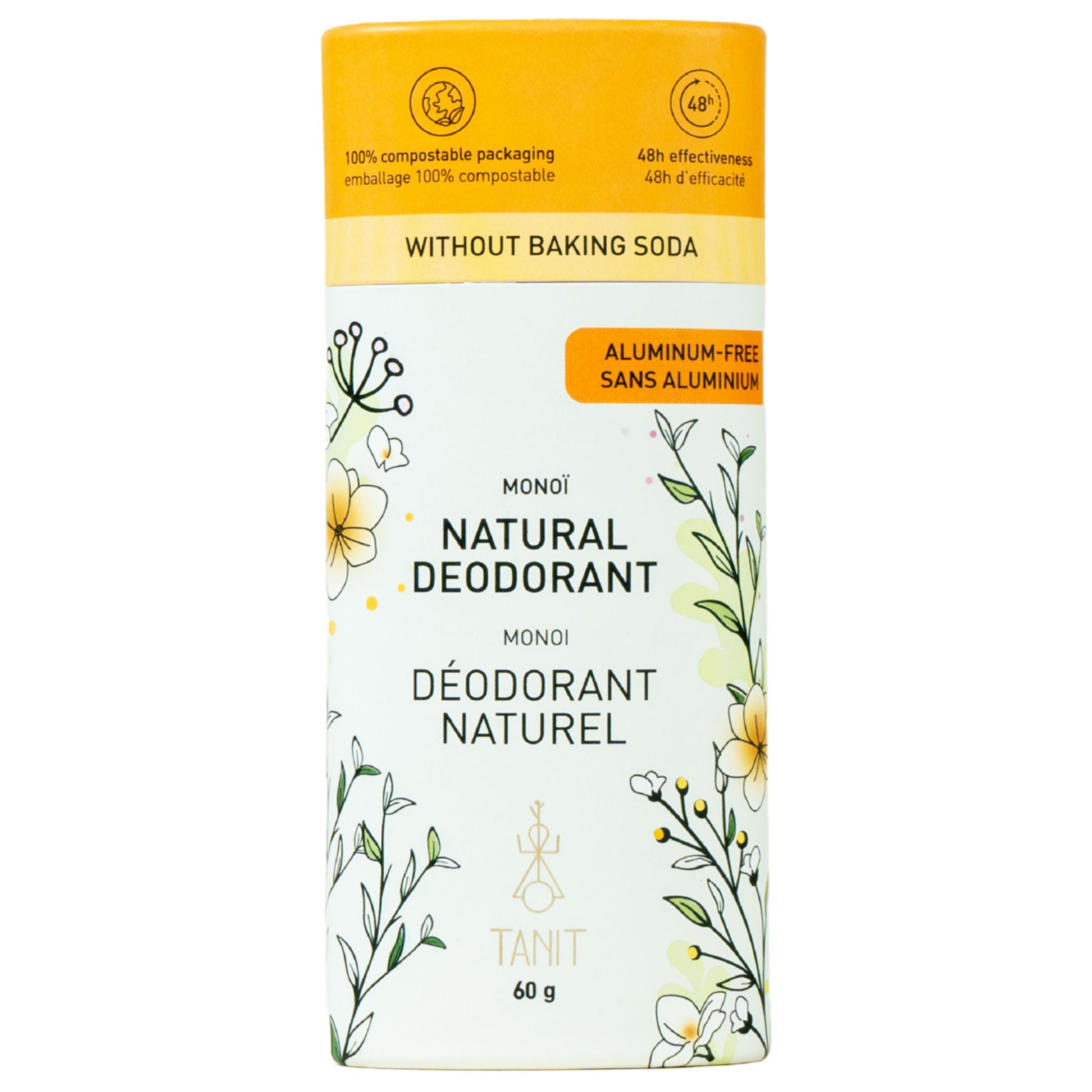 Tanit Natural Solid Deodorant Monoi 60g - Nature's Source Inc