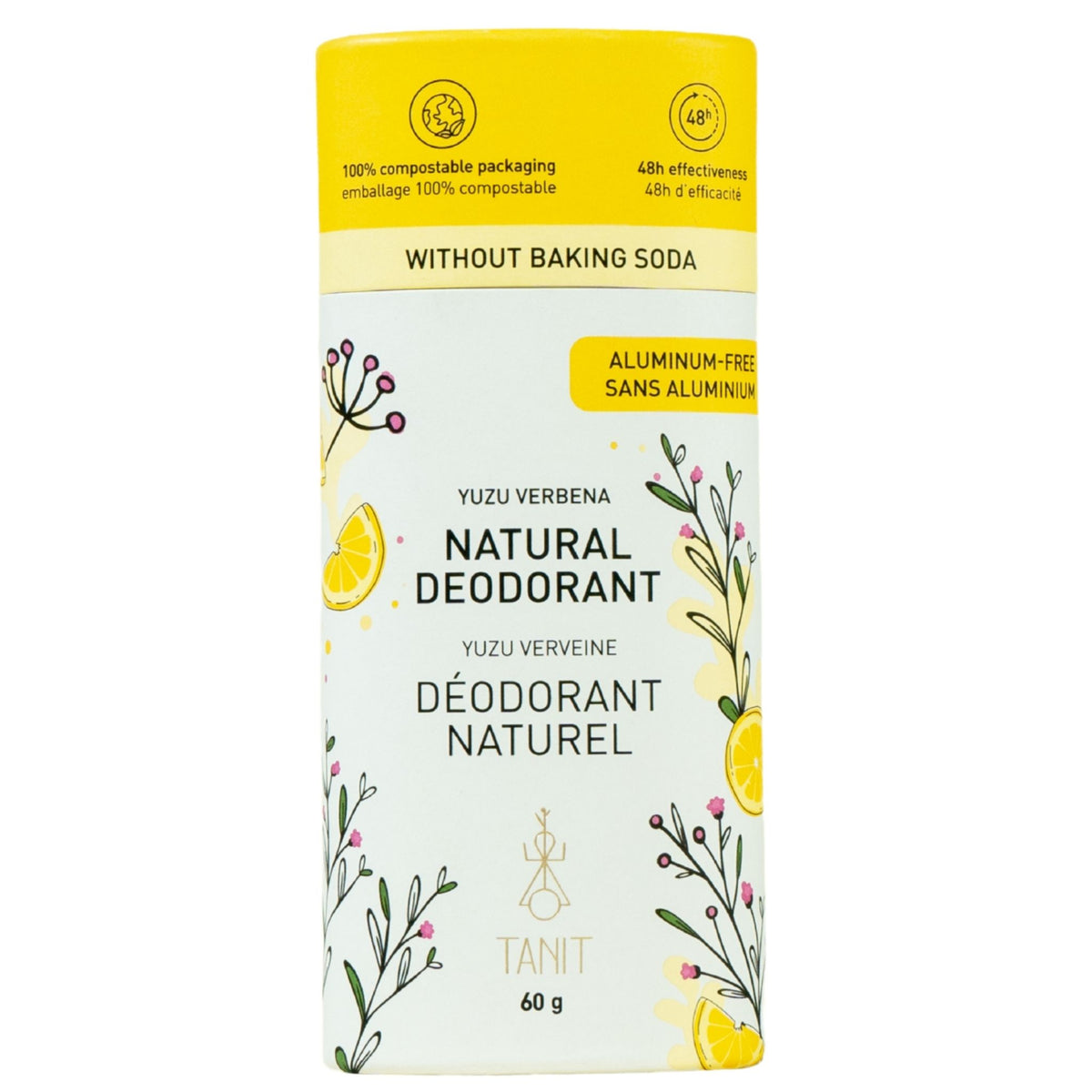Tanit Natural Solid Deodorant Yuzu Verbena 60g - Nature's Source Inc